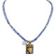 12kt Gold Filled and .925 Sterling Silver Handmade Arrow Certified Authentic Navajo Natural Turquoise and Lapis Native American Necklace 14456-7-25289