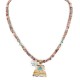 12kt Gold Filled and .925 Sterling Silver Handmade Certified Authentic Navajo Turquoise Jasper Native American Necklace 740103-63-7501003