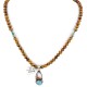 .925 Sterling Silver Certified Authentic Navajo Natural Turquoise Spiny Oyster Tigers Eye Native American Necklace 14492-27-10225