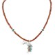 Kokopelli Petit Point Handmade Certified Authentic Zuni .925 Sterling Silver Turquoise Coral Goldstone Native American Necklace 24206-1-15786-32
