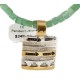12kt Gold Filled and .925 Sterling Silver Handmade Mountain Certified Authentic Navajo Natural Turquoise and Jade Native American Necklace 740103-1-790101