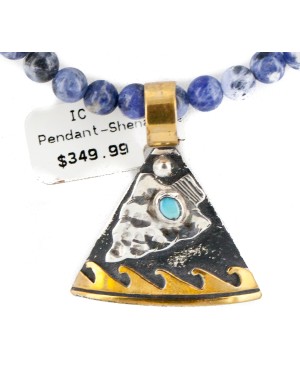 Arrow Wave 12kt Gold Filled and .925 Sterling Silver Handmade Certified Authentic Navajo Natural Turquoise Lapis Native American Necklace 740103-28-10225 Arrow Wave 12kt Gold Filled and .925 Sterling Silver Handmade Certified Authentic Navajo Natural Turquoise Lapis Native American Necklace 740103-28-10225