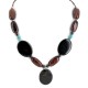 Certified Authentic Navajo .925 Sterling Silver Natural Turquoise Tigers Eye Hematite Black Onyx Native American Necklace 750121-5 Certified Authentic Navajo .925 Sterling Silver Natural Turquoise Tigers Eye Hematite Black Onyx Native American Necklace 750121-5