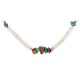 Certified Authentic Navajo .925 Sterling Silver Natural Graduated Melon Shell Turquoise Tigers Eye Native American Necklace 15624-18