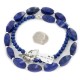 Navajo Nickel Natural Lapis Lazuli Native American Necklace 25317