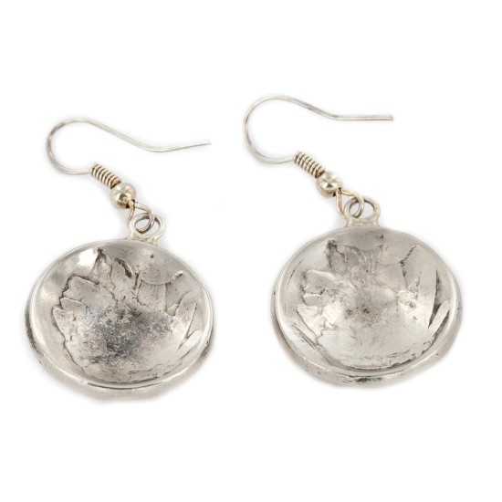 Vintage Style OLD Buffalo Coin Certified Authentic Navajo .925 Sterling Silver Dangle Native American Earrings 18045