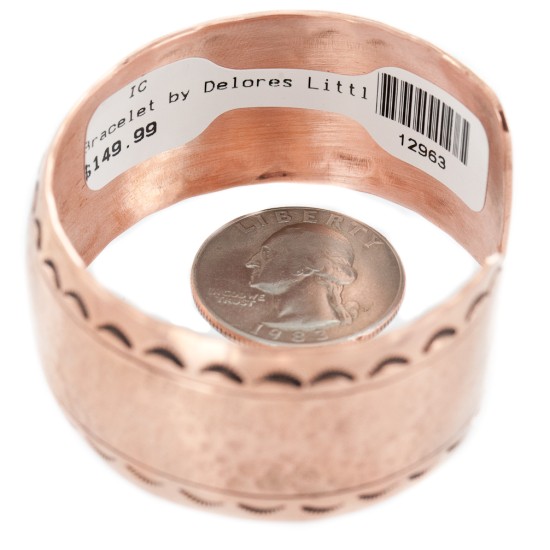 Certified Authentic Hammered Handmade Navajo Pure Copper Native American Bracelet 12963