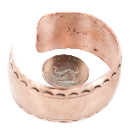 Certified Authentic Hammered Handmade Navajo Pure Copper Native American Bracelet 12963