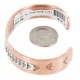 Navajo .925 Sterling Silver Bear Paw Handmade Certified Authentic Pure Copper Native American Bracelet 18128-4
