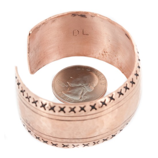 Certified Authentic Hammered Handmade Navajo Pure Copper Native American Bracelet 12962