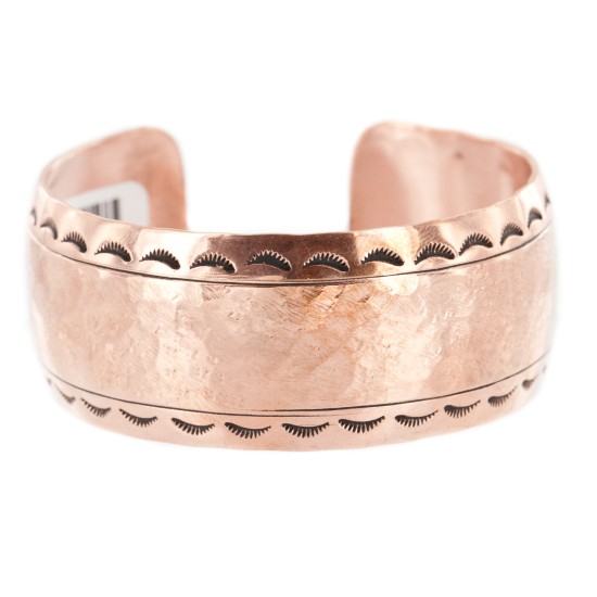 Certified Authentic Hammered Handmade Navajo Pure Copper Native American Bracelet 12963