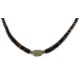 Certified Authentic Navajo .925 Sterling Silver Natural Dark Graduated Heishi and Turquoise Native American Necklace 15262-55