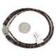 Certified Authentic Navajo .925 Sterling Silver Natural Dark Graduated Heishi and Turquoise Native American Necklace 15262-55