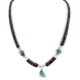 Certified Authentic Navajo .925 Sterling Silver Natural Graduated Melon Shell and Turquoise Native American Necklace 18132
