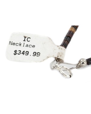 2 Strand Certified Authentic Navajo .925 Sterling Silver Natural Tigers Eye Heishi Native American Necklace 15269-16