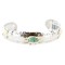 12kt Gold Filled and .925 Sterling Silver Certified Authentic Eagle Handmade Navajo Natural Spiderweb Turquoise Native American Bracelet 12972-2