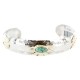 12kt Gold Filled and .925 Sterling Silver Certified Authentic Eagle Handmade Navajo Natural Spiderweb Turquoise Native American Bracelet 12972-2 12kt Gold Filled and .925 Sterling Silver Certified Authentic Eagle Handmade Navajo Natural Spiderweb Turquoise Native American Bracelet 12972-2