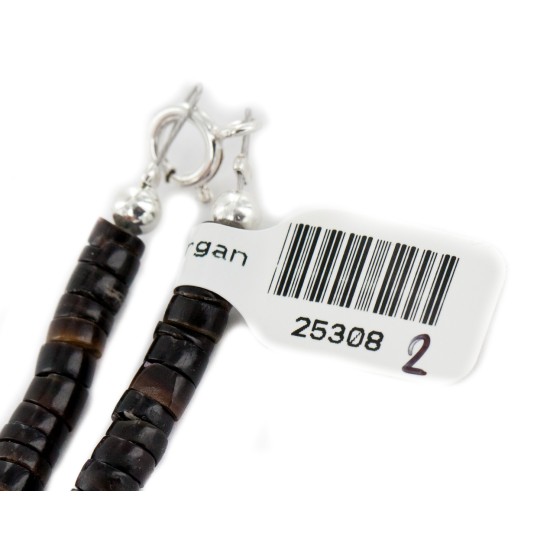 Certified Authentic Navajo .925 Sterling Silver Natural Purple Goldstone Native American Necklace 25308-2