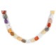 Certified Authentic Navajo .925 Sterling Silver Natural Multicolor Stones Quartz Amethyst Agate Native American Necklace 25310-1