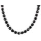 Navajo .925 Sterling Silver Natural Agate Black Onyx Necklace NB160109011903