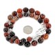 Certified Authentic Navajo Nickel Natural Carnelian Native American Necklace 25304