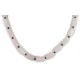 Certified Authentic Navajo .925 Sterling Silver Natural Pink Quartz Hematite Native American Necklace 25309