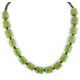 Certified Authentic Navajo .925 Sterling Silver Composite Gaspeite Heishi Native American Necklace 25306-2