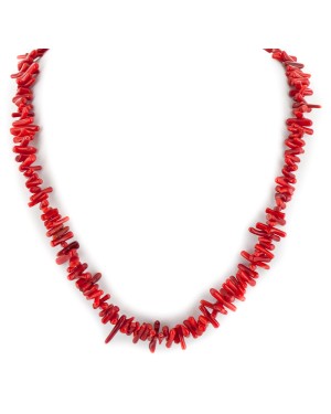 Certified Authentic Navajo .925 Sterling Silver Coral Native American Necklace 25314