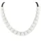 Navajo .925 Sterling Silver White Agate Heishi Necklace NB160109010617