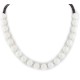 Certified Authentic Navajo .925 Sterling Silver Natural White Agate Heishi Native American Necklace 25313-4
