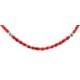 Certified Authentic Navajo .925 Sterling Silver Natural Turquoise Coral Chain Native American Necklace 17029