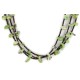 3 Strand Certified Authentic Navajo .925 Sterling Silver Natural Green Agate Native American Necklace 750106-441