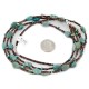 3 Strand Certified Authentic Navajo .925 Sterling Silver Natural Turquoise Native American Necklace 15585-81