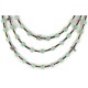 3 Strand Certified Authentic Navajo .925 Sterling Silver Natural Turquoise Jade Native American Necklace 15835-16