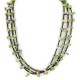 3 Strand Certified Authentic Navajo .925 Sterling Silver Natural Green Agate Native American Necklace 750106-441