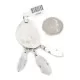 Feather .925 Sterling Silver Handmade Navajo Natural Turquoise Native American Pendant 14990-1