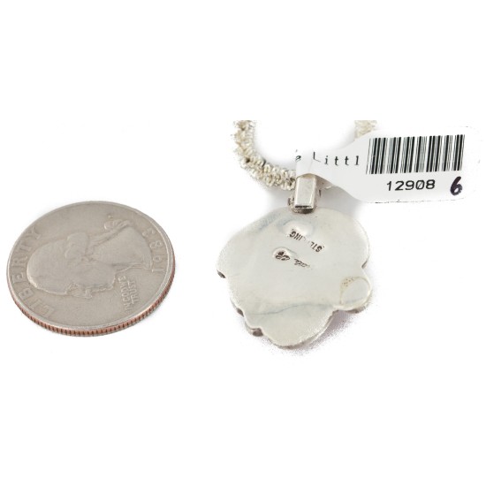 Certified Authentic Navajo .925 Sterling Silver Natural Red Jasper Native American Necklace 12908-6