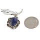 Certified Authentic Navajo .925 Sterling Silver Natural Lapis Native American Necklace 12908-1