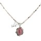 .925 Sterling Silver Certified Authentic Navajo Natural Charoite Native American Necklace 12908-9