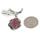 .925 Sterling Silver Certified Authentic Navajo Natural Charoite Native American Necklace 12908-9