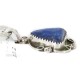 .925 Sterling Silver Certified Authentic Navajo Natural Lapis Native American Necklace 12908-7