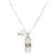 .925 Sterling Silver Certified Authentic Navajo Natural Mother of Pearl Native American Necklace 12910-1