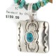 Certified Authentic Navajo Nickel Natural Turquoise Native American Necklace 12911-3-1607-71