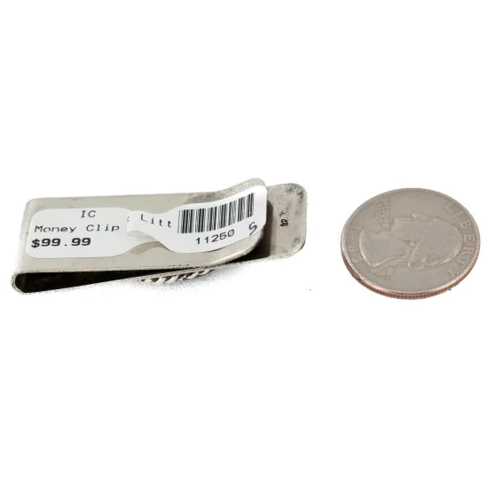 Handmade Navajo Nickel and .925 Sterling Silver Natural Lapis Native American Money Clip 11250-5 Handmade Navajo Nickel and .925 Sterling Silver Natural Lapis Native American Money Clip 11250-5