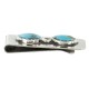 Handmade Certified Authentic Navajo Nickel and .925 Sterling Silver Natural Turquoise Native American Money Clip 11240-2