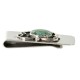Handmade Certified Authentic Navajo Nickel and .925 Sterling Silver Natural Turquoise Native American Money Clip 11250-6
