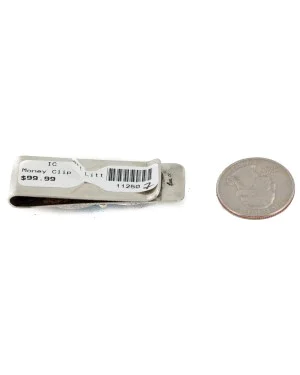 Handmade Navajo Nickel and .925 Sterling Silver Natural Turquoise Native American Money Clip 11250-7 Handmade Navajo Nickel and .925 Sterling Silver Natural Turquoise Native American Money Clip 11250-7