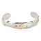 12kt Gold Filled .925 Sterling Silver Buffalo Handmade Certified Authentic Navajo Native American Bracelet 12943