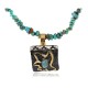 12kt Gold Filled .925 Sterling Silver Eagle Handmade Certified Authentic Navajo Natural Turquoise Coral Native American Necklace 24300-16025-2