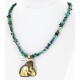12kt Gold Filled .925 Sterling Silver Handmade Horse Certified Authentic Navajo Turquoise Native American Necklace 390851533256